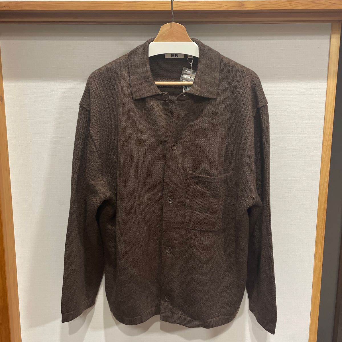 完売品 UNIQLO U ニット オーバー シャツ ジャケット 茶｜Yahoo!フリマ