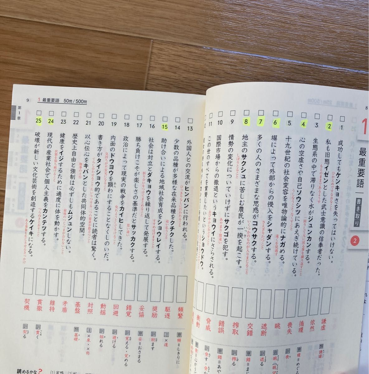 入試頻出漢字＋現代文重要語彙ＴＯＰ　２５００ （入試頻出漢字＋現代文重要語彙） （改訂版） 谷本文男／著