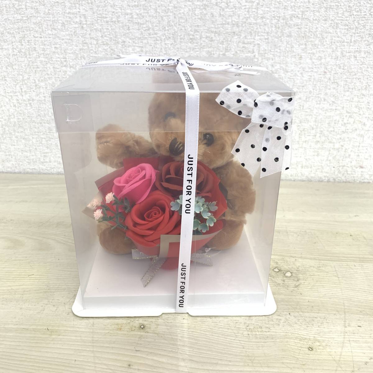 [Неиспользованная/бесплатная доставка] Мыло -цветок Кумы 195 × 195 × 205 мм Празднование Празднования Розового Медвежь