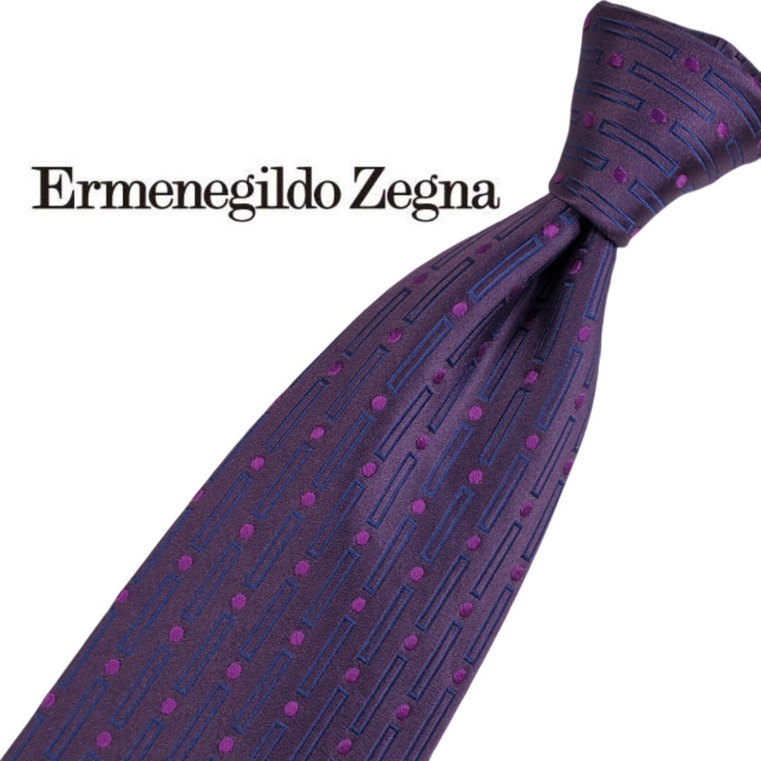 284/ 美品 Ermenegildo Zegna エルメネジルドゼニア 中古 USED ネクタイの画像1