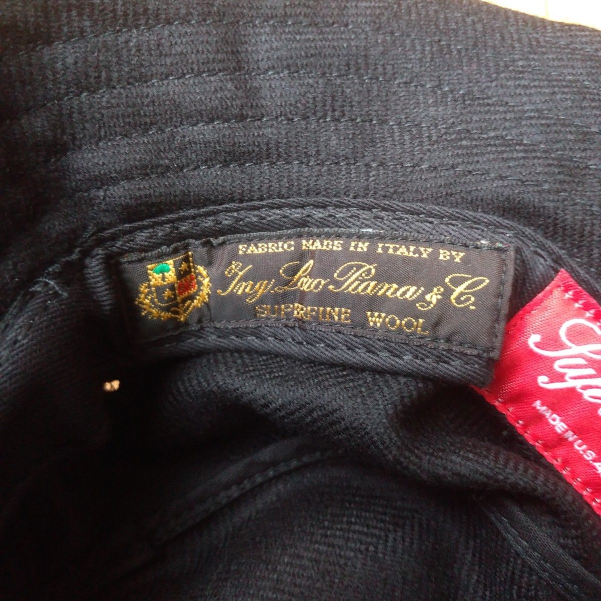Supreme Loro Piana Wool Herringbone 黒 ハット