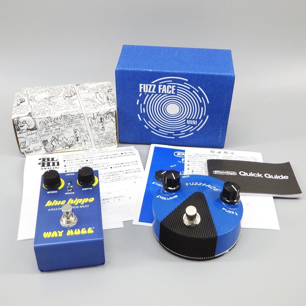 1円～ ※動作未確認 現状品 JIM DUNLOP BLUE HIPPO(WM61M)/FUZZ FACE(FFM1M) 計2点 箱付き エフェクター 157-2195460【O商品】_画像1