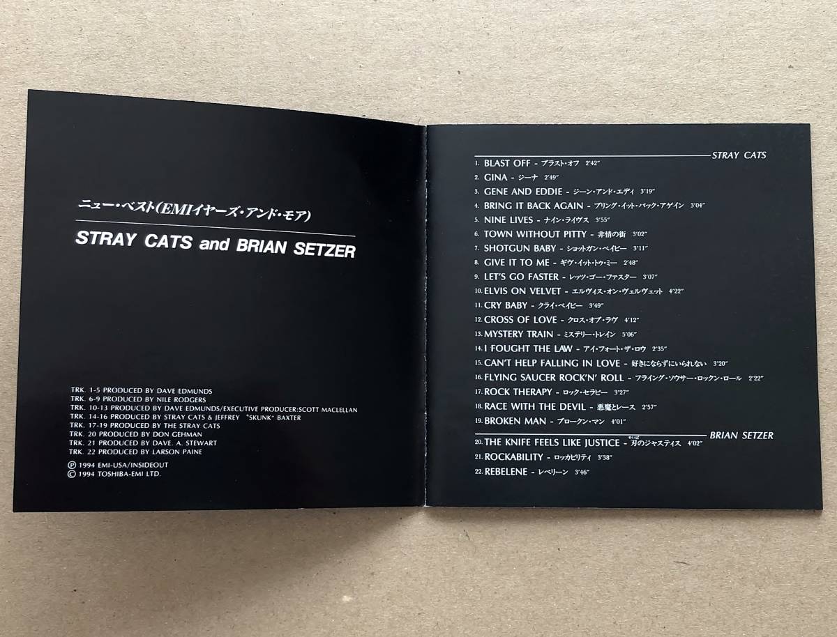 [CD] Stray Cats And Brian Setzer / New Best 国内盤 帯付 Japan Only Best ストレイ・キャッツ&ブライアン・セッツァー / ニュー・ベスト_画像4