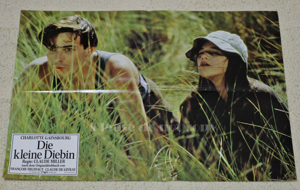 昭和63年・1988年 映画「小さな泥棒」シャルロット・ゲンズブール　Charlotte Gainsbourg A2 サイズ　ドイツ　大きなポスター　4枚組_画像5