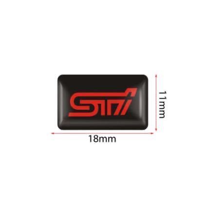 スバル　STI ミニエンブレムステッカー 赤色　5枚_画像2