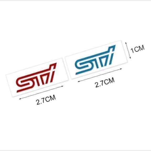 スバル　STI ミニエンブレムステッカー 赤色　２枚。_画像2
