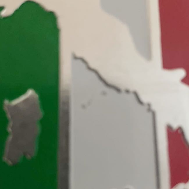 イタリア 国旗 アルミ ステッカー ジャンク品 エンブレムステッカー 1枚 アルファロメオ アバルト フィアット フェラーリ①の画像2