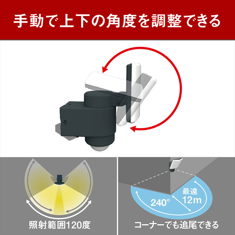 防犯カメラ 屋外 家庭用 Wifi 防犯カメラ 追尾 ライト付き LED センサーライト カメラ型 人感センサー 監視カメラ 防犯グッズ スマホ連動_画像7