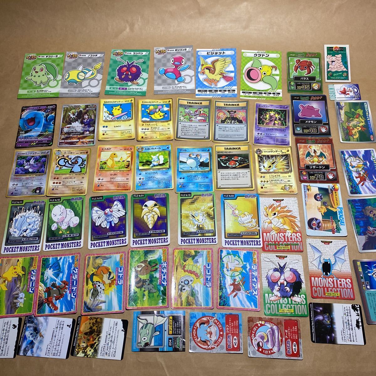 52枚セット ポケモン カード 旧裏面 トップ GBAカードガム 3D 旧裏
