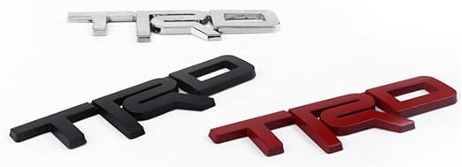 【送料込】TRD(トヨタテクノクラフト) 3Dエンブレム 両面テープ メッキシルバー 金属製 トヨタ　新型_画像3