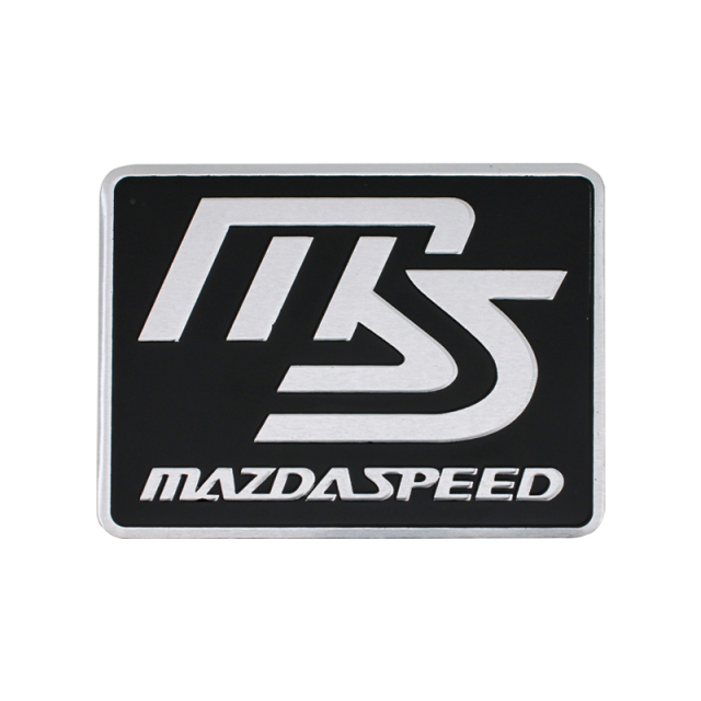 【送料込】MAZDASPEED(マツダスピード) 3Dエンブレムプレート ブラック 縦5.5cm×横8cm アルミ製 マツダ_画像1