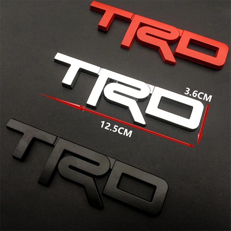【送料込】TRD(トヨタテクノクラフト) 3Dエンブレム 両面テープ マットブラック 金属製 トヨタ　新型　_画像4