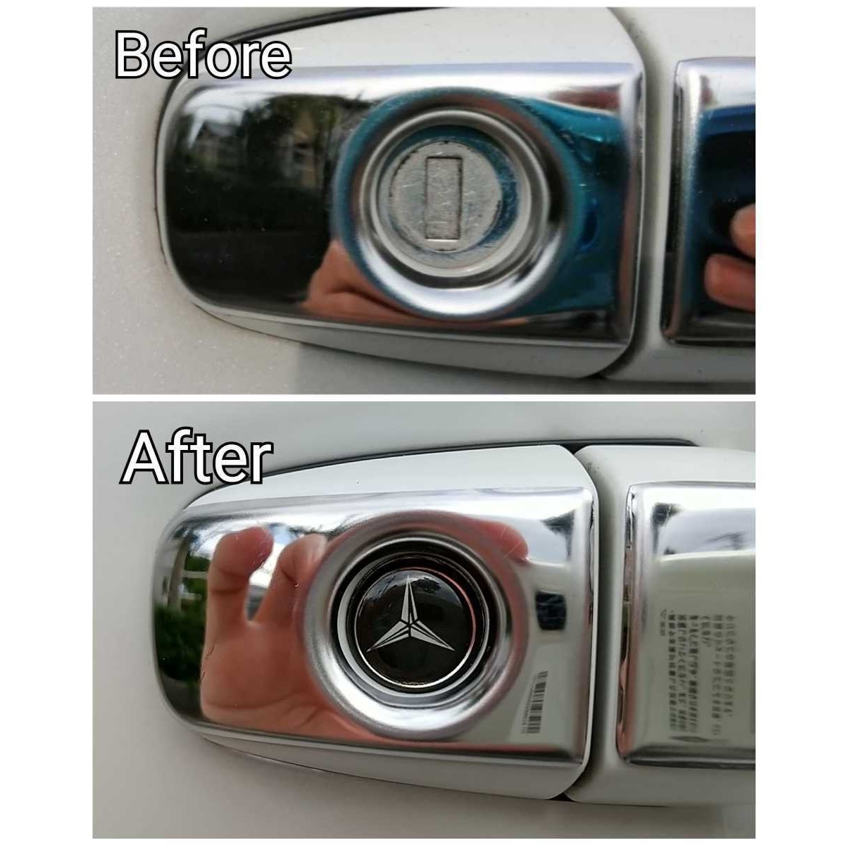 Mercedes Benz メルセデスベンツ 3D クリスタルエンブレム 14mm 鍵穴マーク 鍵穴隠し キーレス PETRONAS ペトロナス sd_画像2