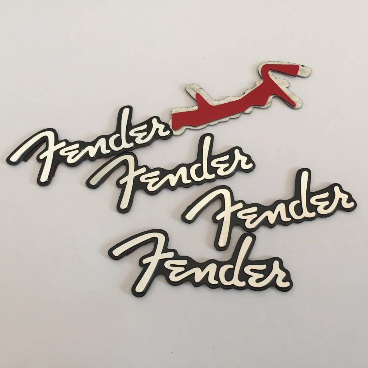 Fender fender aluminium emblem plate silver / black egap