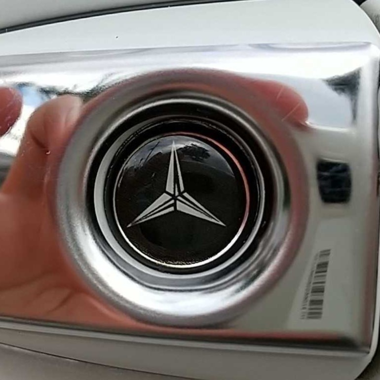 Mercedes Benz メルセデスベンツ 3D クリスタルエンブレム 14mm 鍵穴マーク 鍵穴隠し キーレス PETRONAS ペトロナス sd_画像1