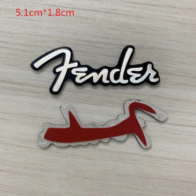 Fender fender aluminium emblem plate silver / black egap