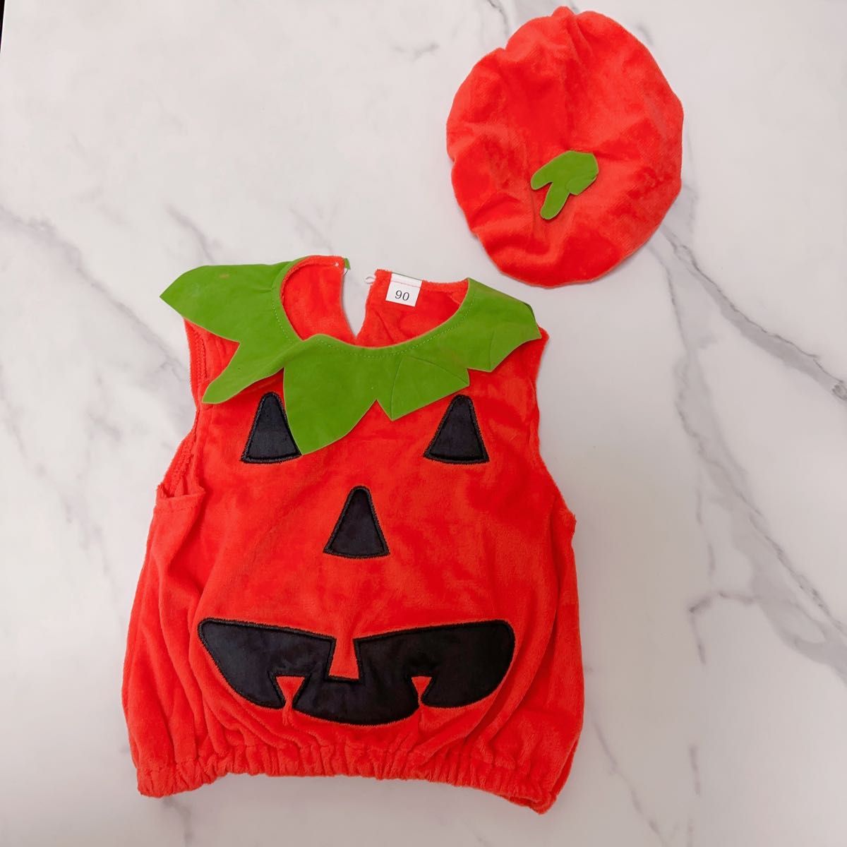 ハロウィンに！子供服 かぼちゃ コスチューム 100cm 男の子 女の子  仮装