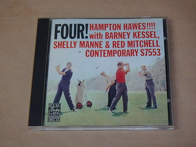 Four!　/　Hampton Hawes !!!! With Barney Kessel, Shelly Manne & Red Mitchell （ハンプトン・ホーズ）/　US盤　CD_画像1