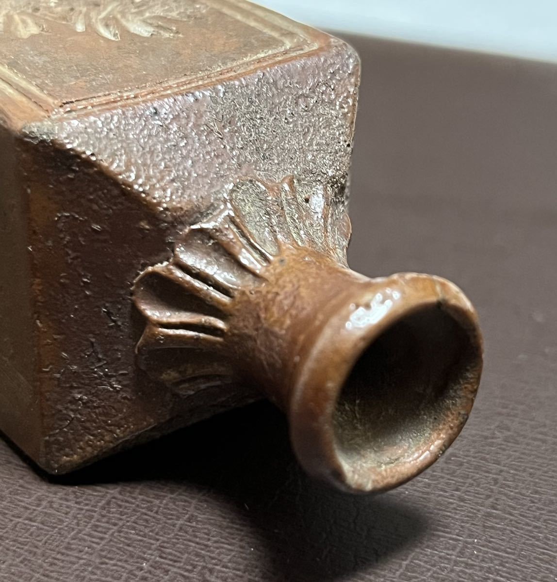 古備前 備前焼丹波 角徳利 小徳利 酒器「江戸期」時代物 古玩 ① 古備前 備前焼丹波 角徳利 小徳利 酒器「江戸期」時代物 古玩 ①
