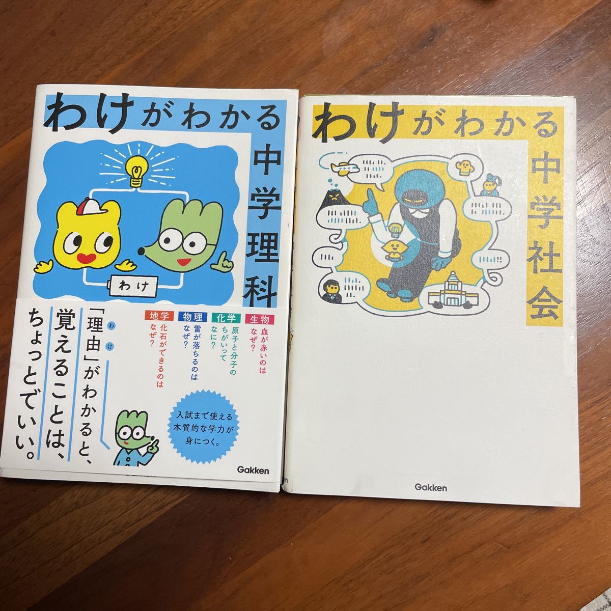 ◆わけがわかる中学理科・わけがわかる中学社会◆送料185円◆同梱可能◆