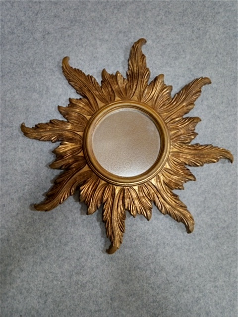 @@値下げ　 レア　 西洋　外国　ヨーロッパ　イタリア　ミラー　太陽の鏡　Dorato a mano インテリア　雑貨　コレクション　アンティーク _画像1
