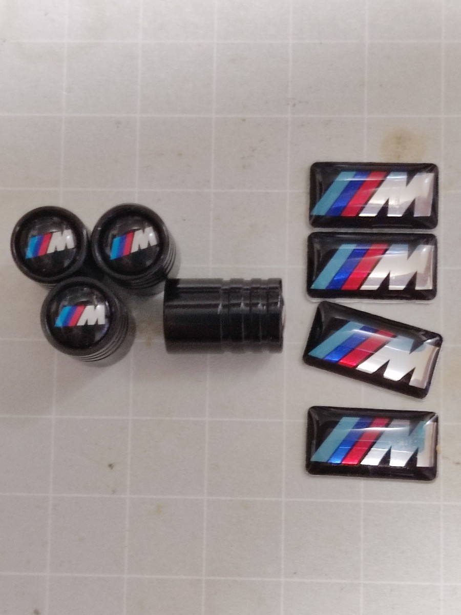 値下げ　黒丸 BMW ///M performanceホイール エアバルブキャップ　ミニエンブレム E36 E46 E90 E91 E92 E93 F30 F31 F34 E60 F07 F10 F11_画像1