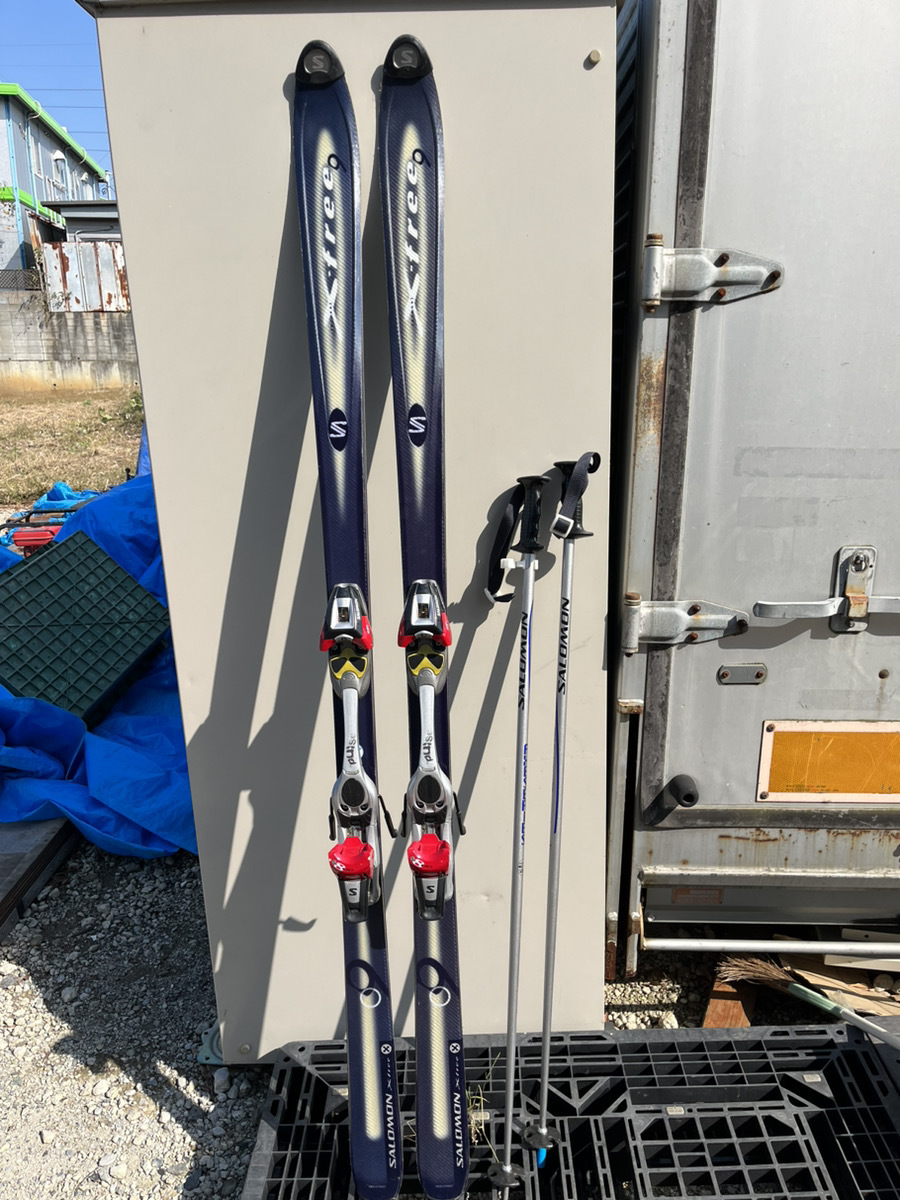 SALOMON サロモン　XFREE 9 スキー板 サイズ 約　173cm　ストック、ケース付き　引き取り可