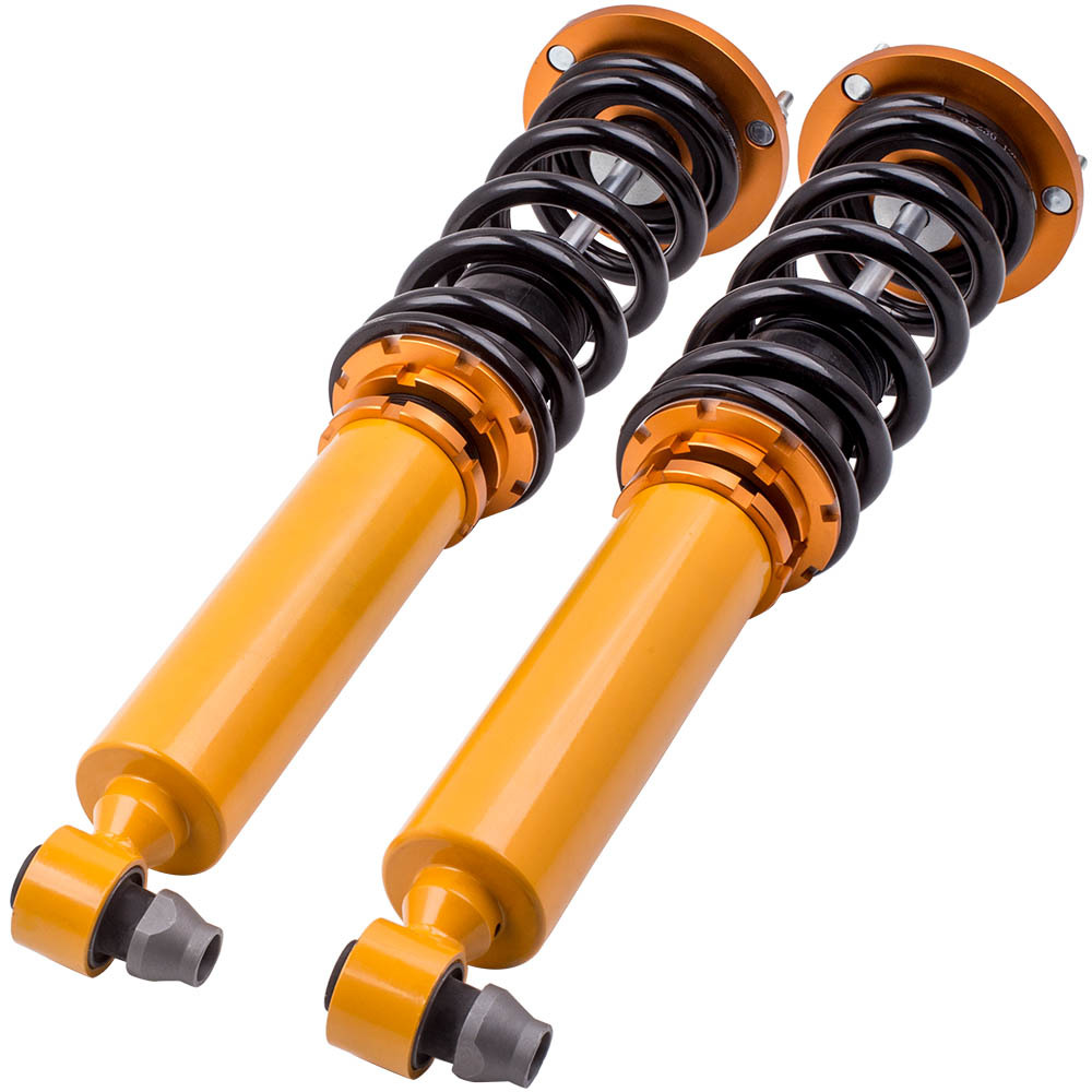  shock absorber 5 series F10 F18 suspension total length adjustment type BMW Maxpeedingrods yellow 