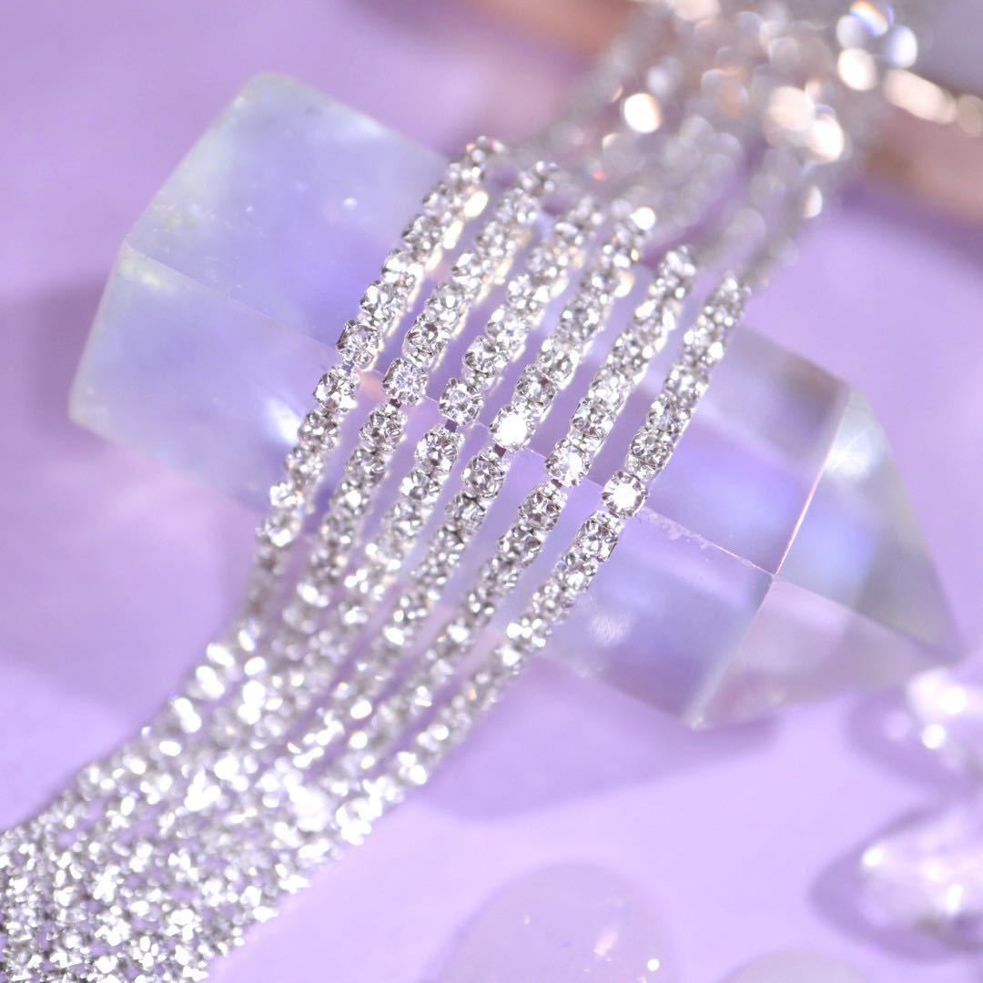  high quality Crystal dia chain Clear ss4 100cm Korea Nailparts * one ho n nails *