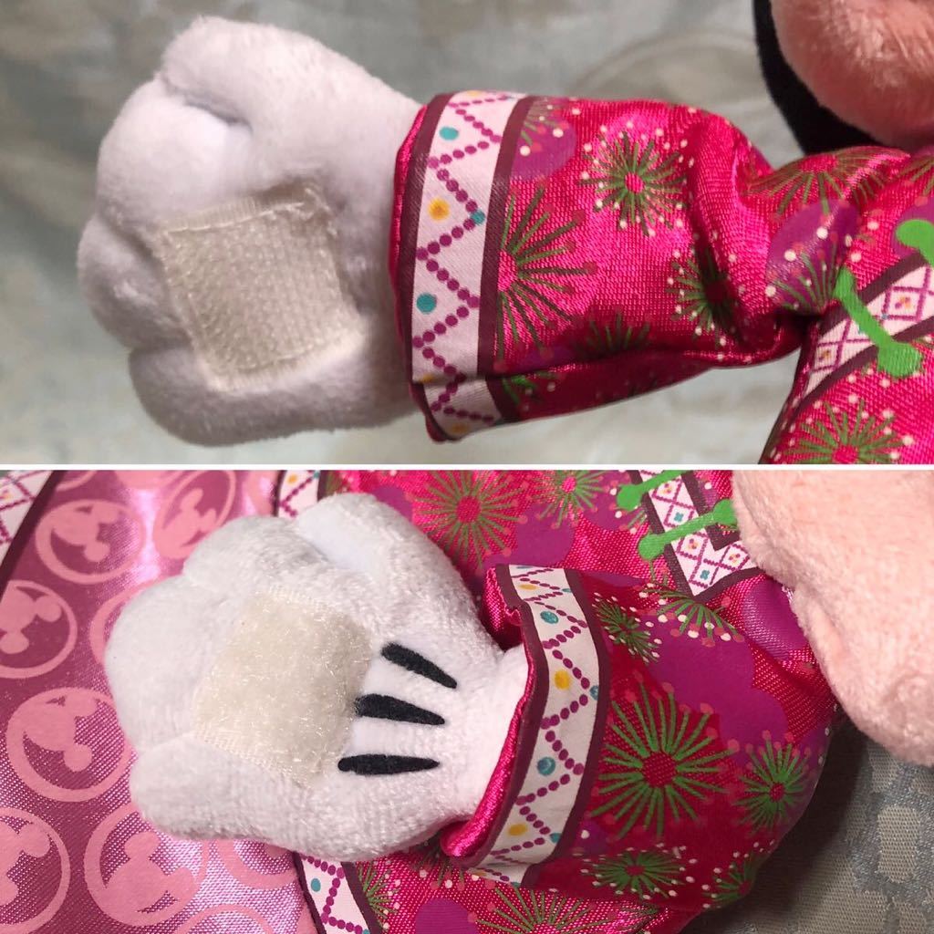 香港ディズニー ミニーマウス ぬいぐるみポーチ ミニー ミニーちゃん 香港 ディズニー 香港ディズニーランド ※洗濯済