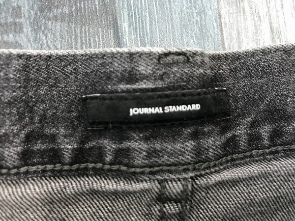 JOURNAL STANDARD ジャーナルスタンダード レディース カットオフ デニムロングスカート 綿ポリエステル 38 黒グレー_画像2