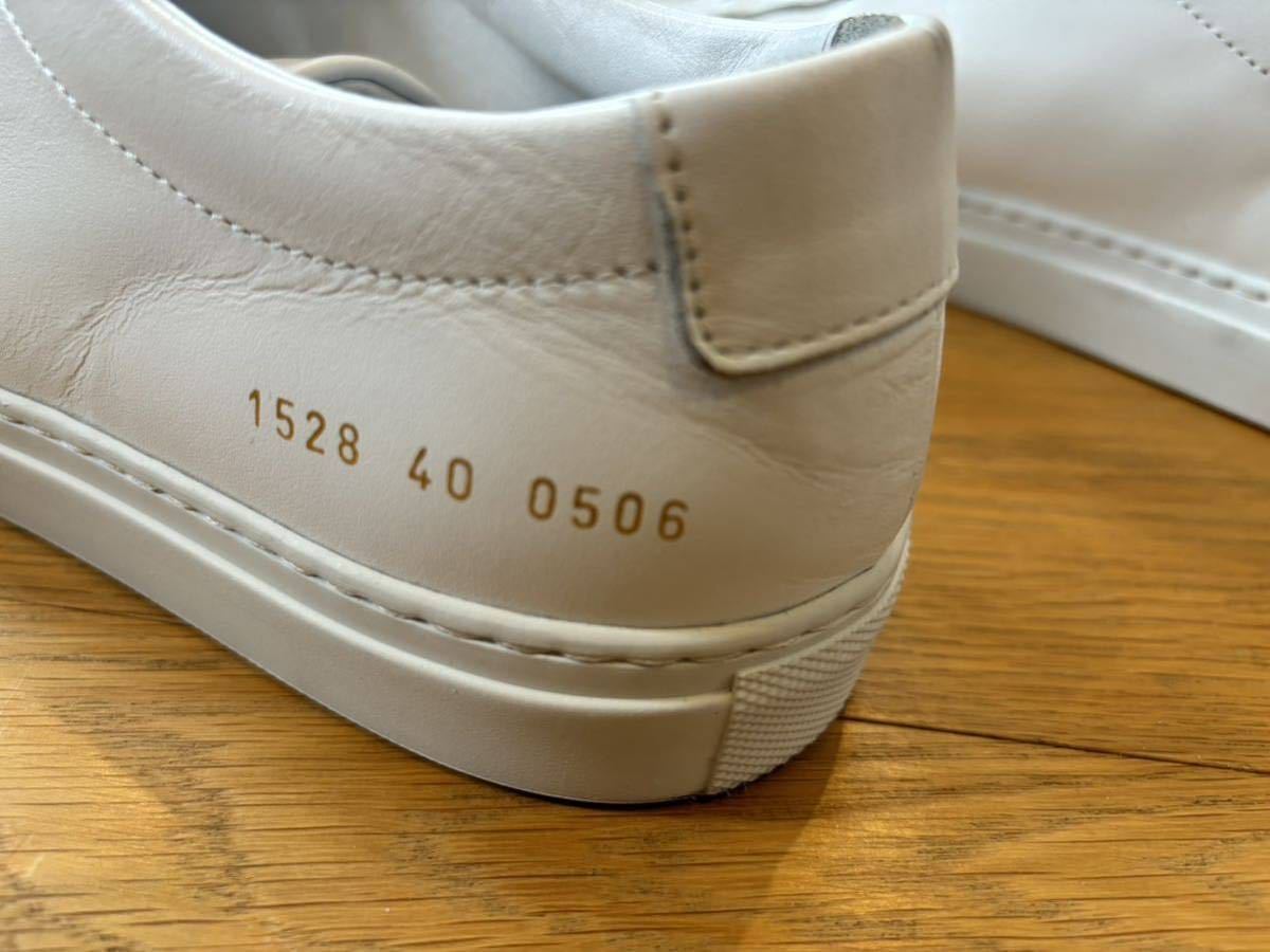 COMMON PROJECTS コモンプロジェクツ 白 ホワイト サイズ40 約25.5cm レザー ローカット スニーカー　ORIJINAL ACHILLES LOW イタリア製_画像5