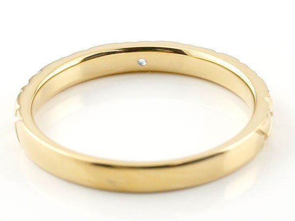 結婚指輪 ペアリング ペア マリッジリング ダイヤモンド イエローゴールドk10 k10 結婚式 ストレート10金 ダイヤリング_画像3