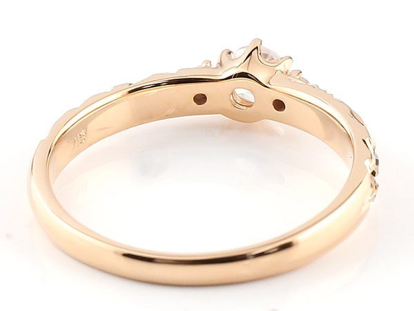 ハワイアン 婚約指輪 ダイヤ エンゲージリング ダイヤモンド リング 一粒 大粒 指輪 ピンクゴールドk10 ハワイアンリング 10金_画像4