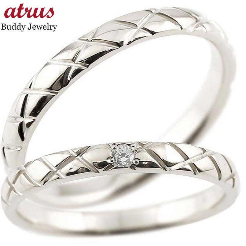 ペアリング ペア 結婚指輪 プラチナ マリッジリング ダイヤモンドpt900 アンティーク 結婚式 ダイヤ ストレートダイヤリング