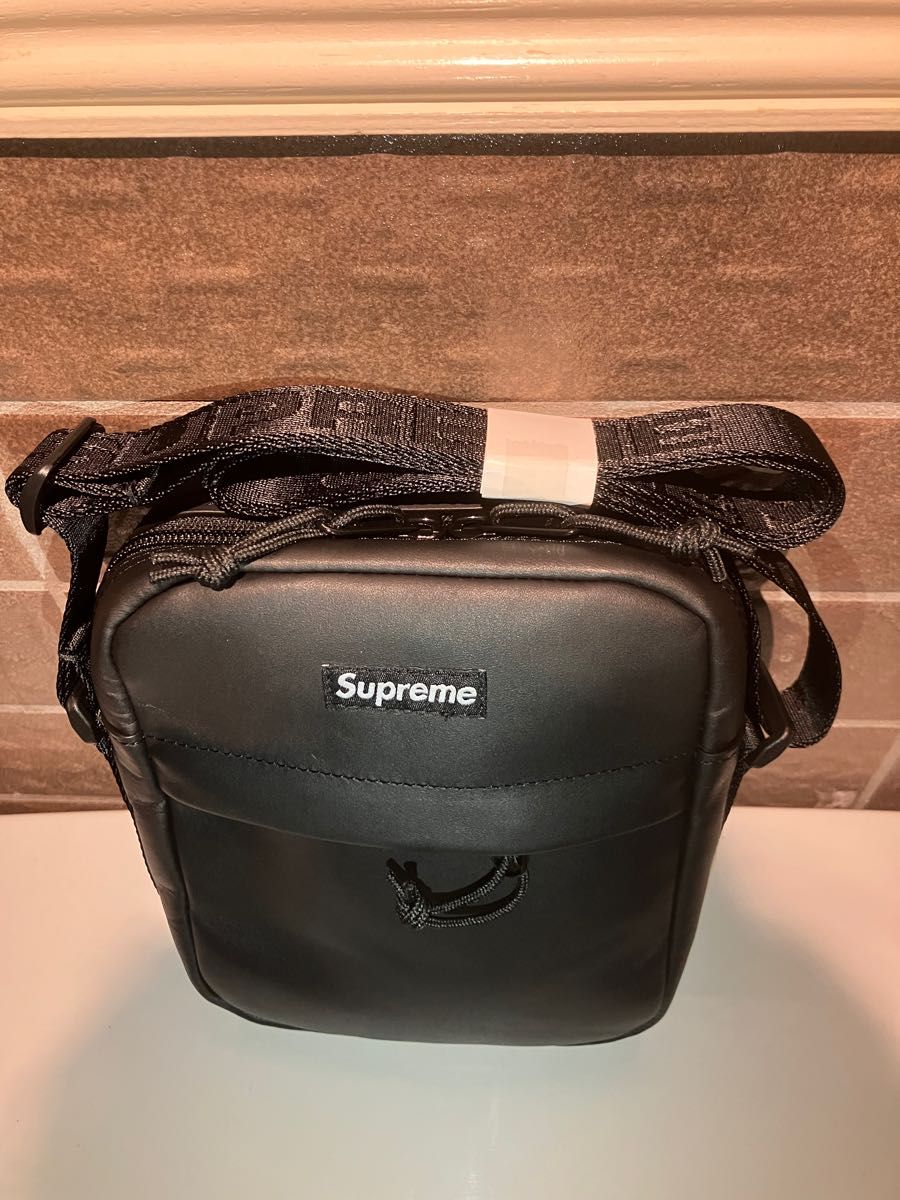 supreme Leather Shoulder Bag レザーショルダーバッグ　黒