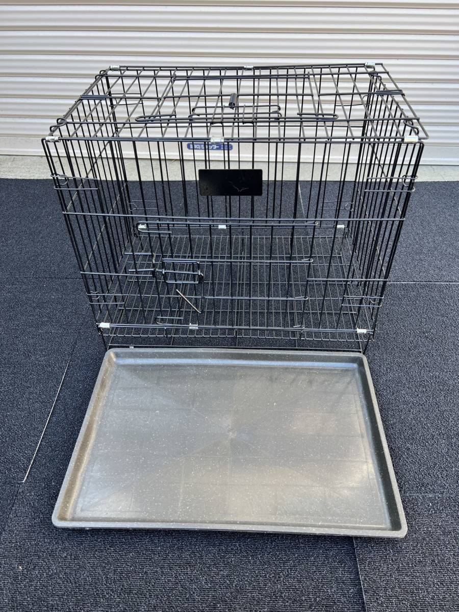 [ new arrival ] domestic stock! easy assembly! pet cage folding type cat small size dog a Hill rabbit pet kennel cat ..[52x35x43.] black ②