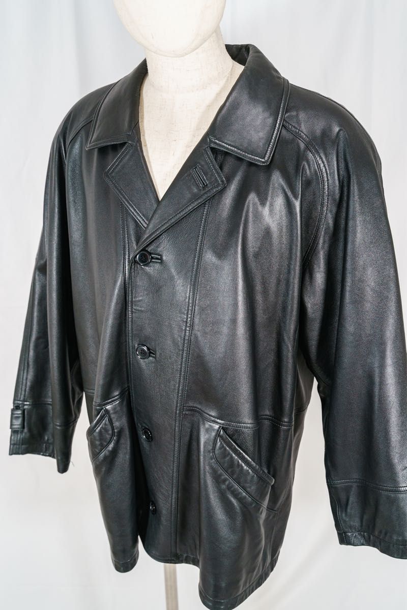☆希少☆ Bell Maximヴィンテージ レザーコート セミロング丈 羊革 ラムレザー 90s 菅田将暉 古着