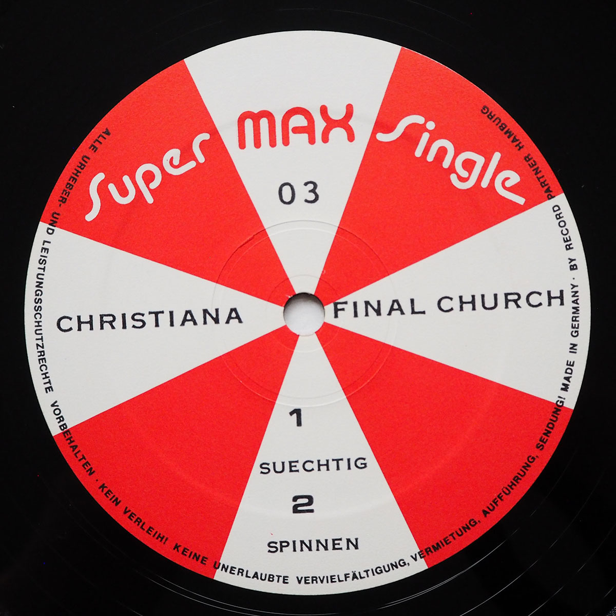 ◆ Christiana / Final Church ドイツ盤 1982年 Christiane F. クリスチーネ F Einsturzende Neubauten インダストリアル 送料無料 ◆_画像3