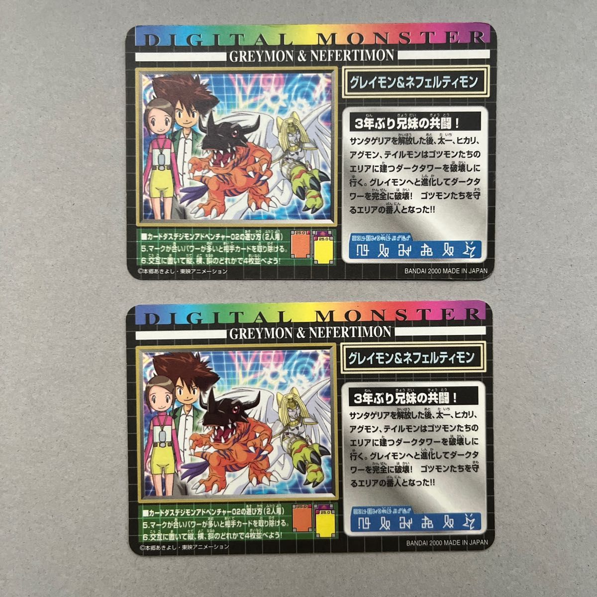 デジモンアドベンチャー02 カードダス キラカード グレイモン デジモンアドベンチャー02 カードダス キラカード グレイモン