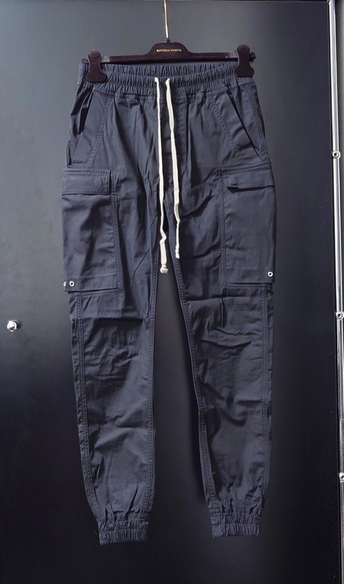 リックオウエンス RickOwens 19AW CARGO JOG ドローストリング カーゴパンツ 40 ブラック スウェット ジョガー 46 メンズ マストドン 黒 3