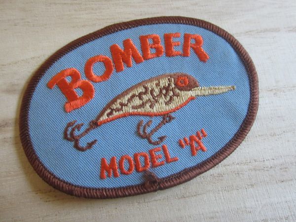 BOMBER LURES ボーマー ルアーズ MODEL A ロゴ ワッペン/釣り バス釣り 海釣り ライフジャケット キャップ バッグ カスタム 03_画像2