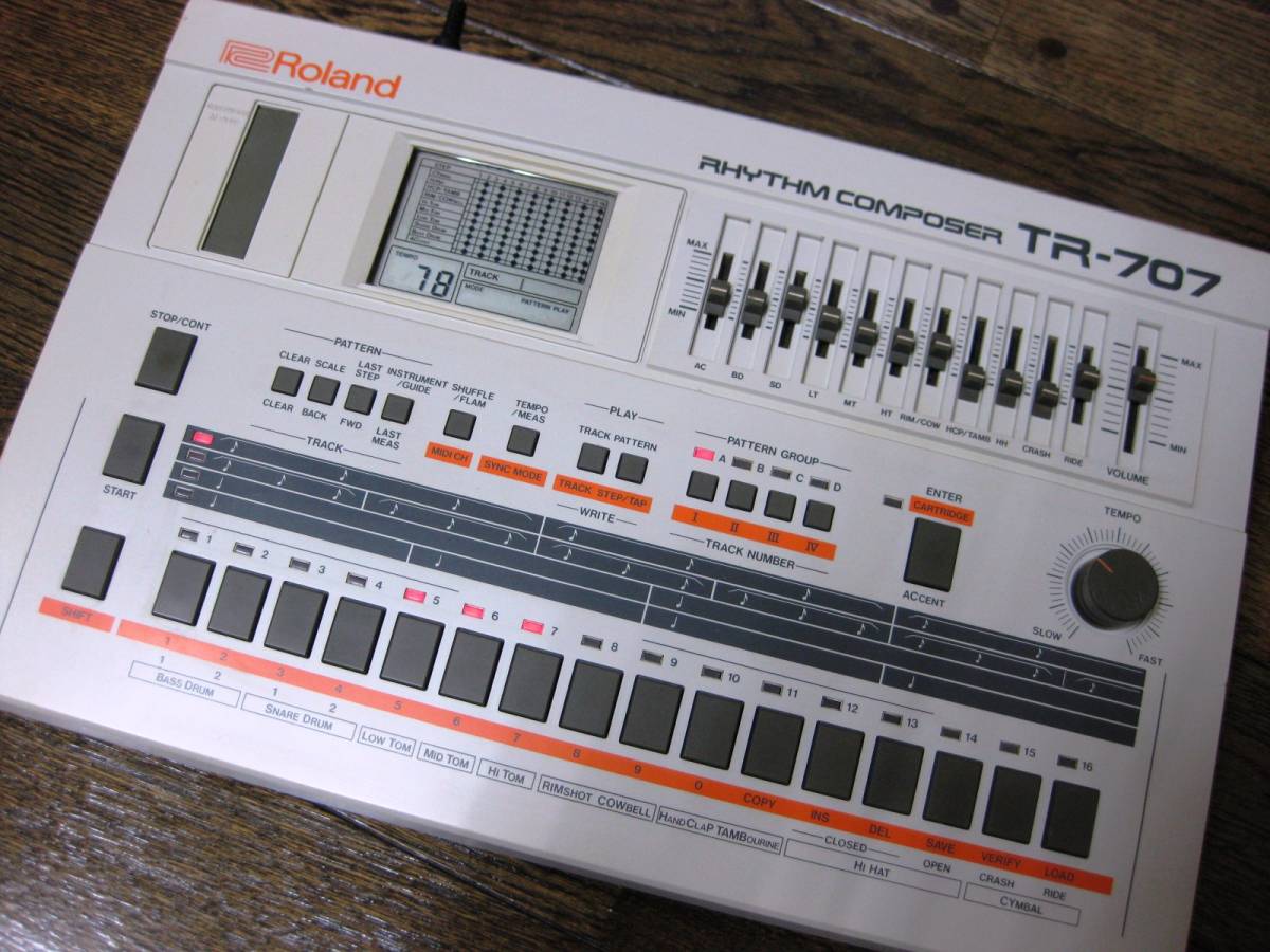 [ редкий руководство пользователя * источник питания приложен ]Roland RHYTHM COMPOSER TR-707( мощность не проверка )