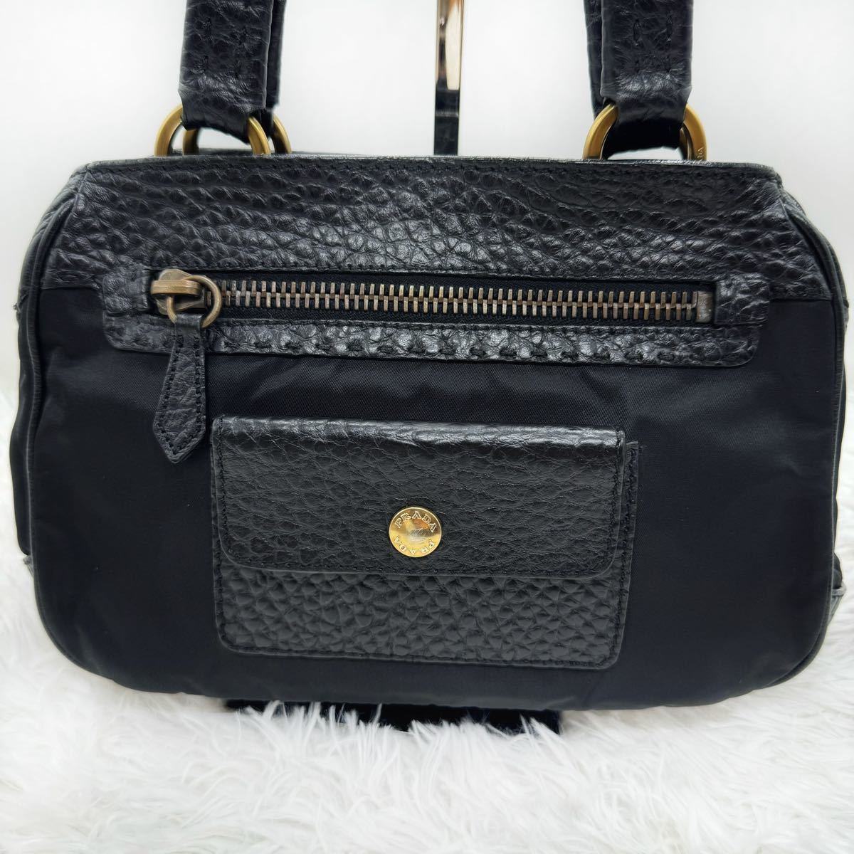 激安ブランド 超美品!PRADA プラダ ショルダーバッグ レザー ナイロン