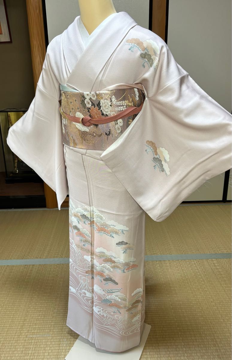 正絹 楚々と上品な訪問着 フォーマルセール中 4点フルセット¥