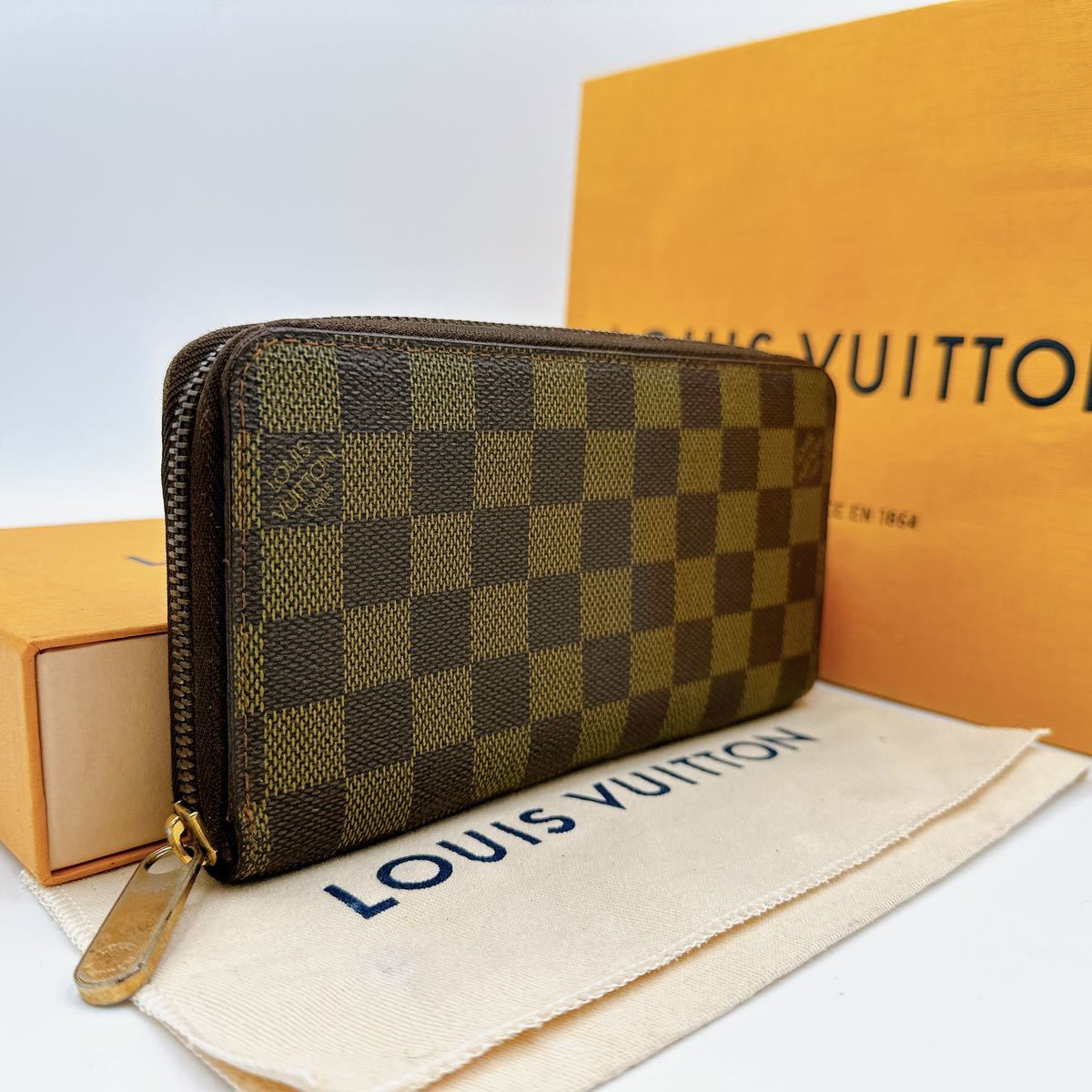 A2169【美品】LOUIS VUITTON ルイヴィトン ダミエ ジッピーウォレット