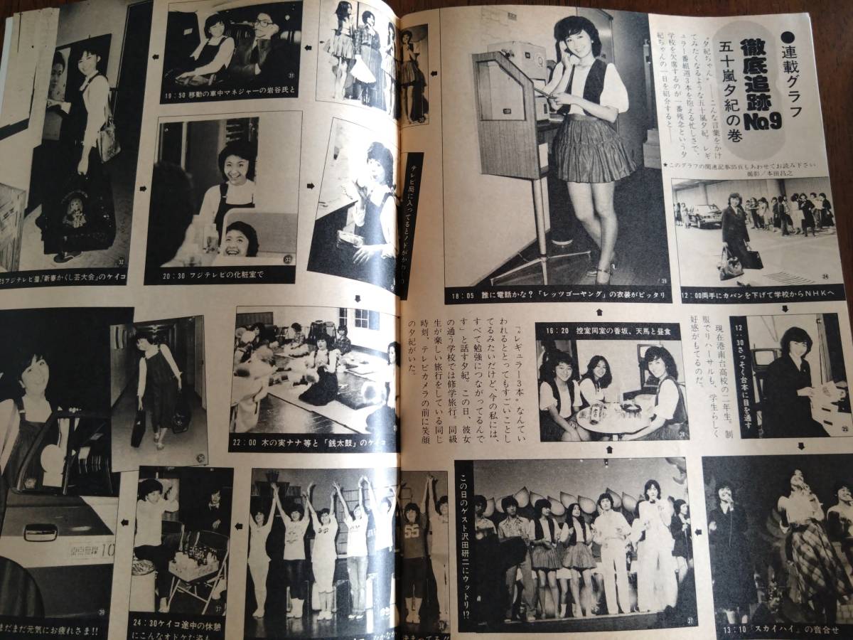 ◎昭和レトロ雑誌「ヤング 1977.12」森進一/沢田研二/大原麗子/アトリエ/荒川つとむ/キャンディーズ/あいざき進也/五十嵐夕紀/加藤茶_画像9