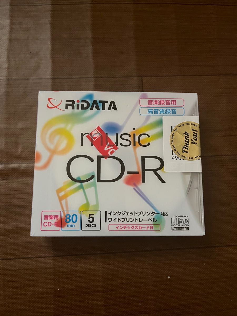 RiTEK CD-RMU80.5PC 音楽用CD-R 80分／5枚