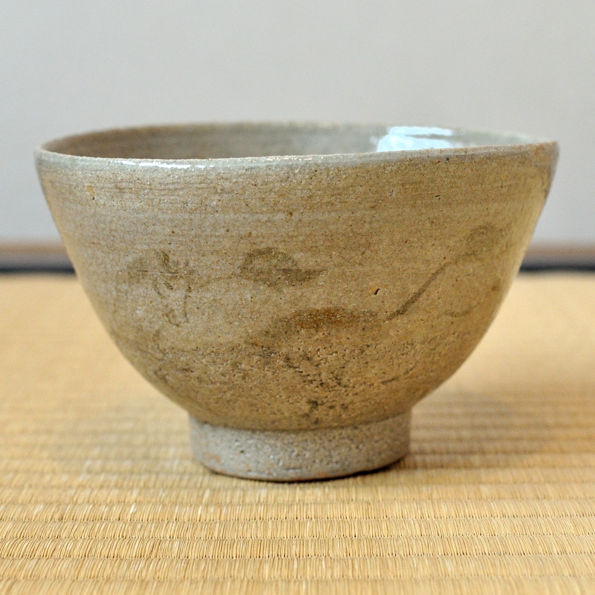 古相馬焼 五代 田代清治右衛門 駒絵茶碗 石里洞秀 絵付 江戸時代 古相馬焼 五代 田代清治右衛門 駒絵茶碗 石里洞秀 絵付 江戸時代