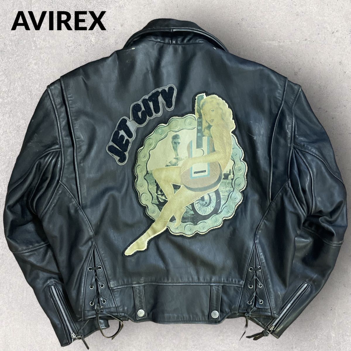 AVIREX アヴィレックス 80s 90s ビンテージ バックロゴ ダブル